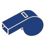 whistle icon for sport rules