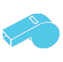 whistle icon for sport rules